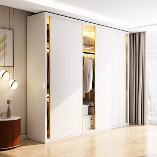 政府补贴定制ENF级拉门衣柜家用卧室现代O简约移门小户型大衣橱