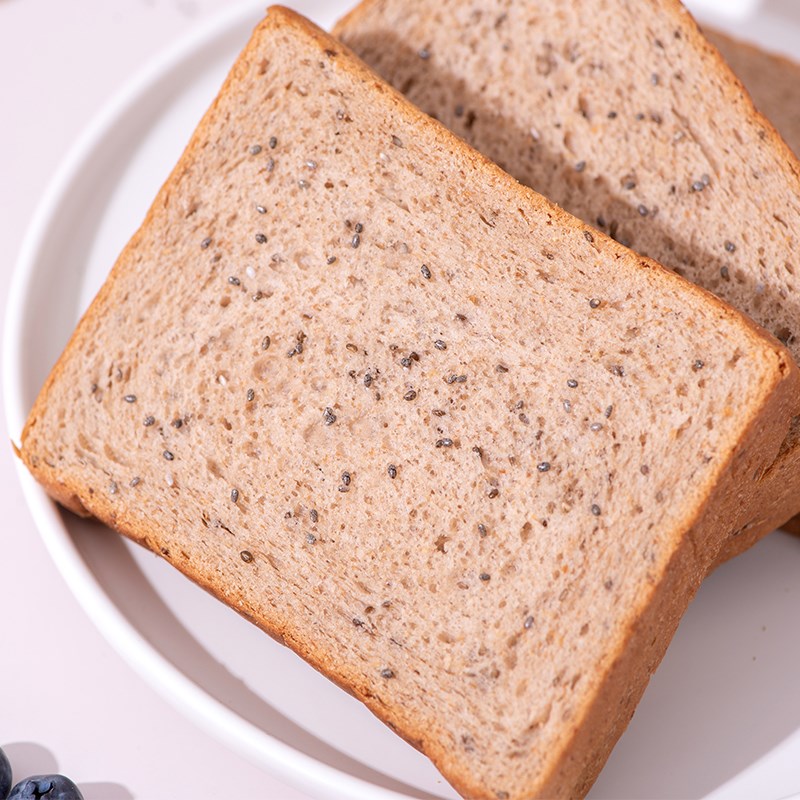 奇亚籽黑全麦面包粗粮代餐吐P司食品整箱早餐