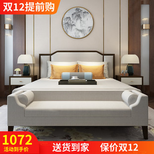 凳 床w前凳床榻卧室更衣凳床尾沙发换鞋 美式 简约床尾凳布艺新中式