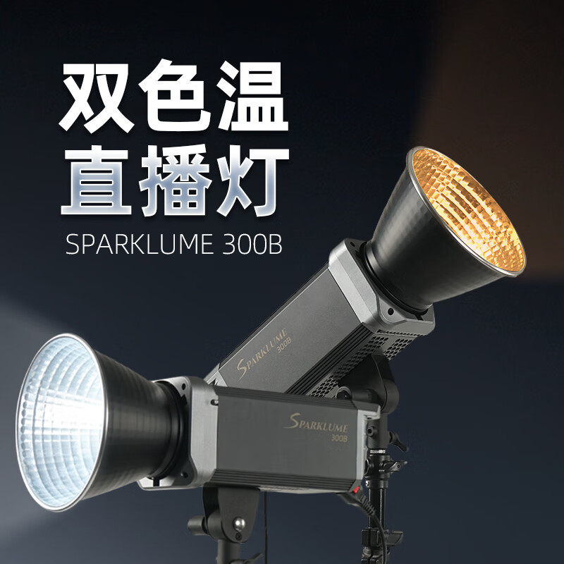 利帅补光300B直播补光灯双色温美颜打光灯300W 拍摄摄影摄像拍照人像LED常亮直播间设备补光灯