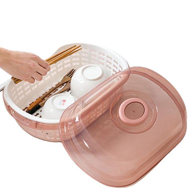 热销碗筷收纳盒单人一人迷你小号宿舍碗架小型厨房沥水碗盘收纳架