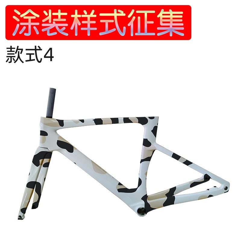 热销碳纤维公路车架全内走线碟刹气动破风架桶轴油刹超轻碳钎维自