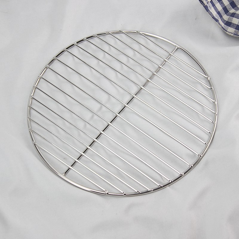 热销圆形烧烤网加粗不锈钢压肉帘子烤片蒸锅篦子商用熏肉卤肉隔离