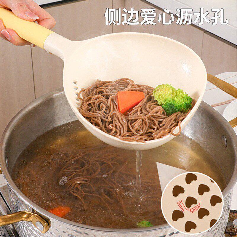 热销二合一加大捞勺两用款厨房家用饺子面条漏勺耐高温盛汤沥水漏