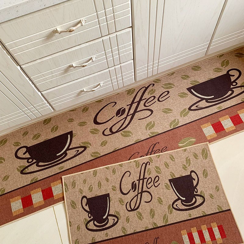 热销家用简约亚麻橡胶吸水地垫门口客厅厨房进门耐脏垫子浴室防滑