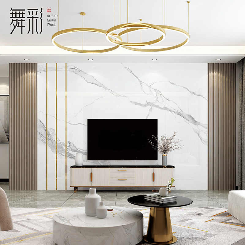 热销客厅大理石壁布电视背景墙壁纸沙发影视墙纸卧室床头墙布2022