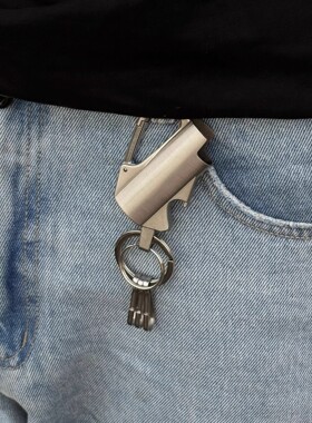 高端金属火机壳套钥匙扣潮流单品腰间挂件原创设计小众锁匙配饰