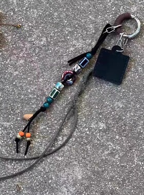 新款cleanfit钥匙扣裤链彩色挂珠牛皮吊牌牛仔裤裤链配饰挂链装饰