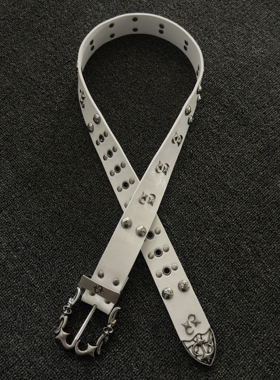 SFSN暗黑朋克嘻哈街头男女柳钉重工百搭潮酷个性皮扣荆棘腰带皮带