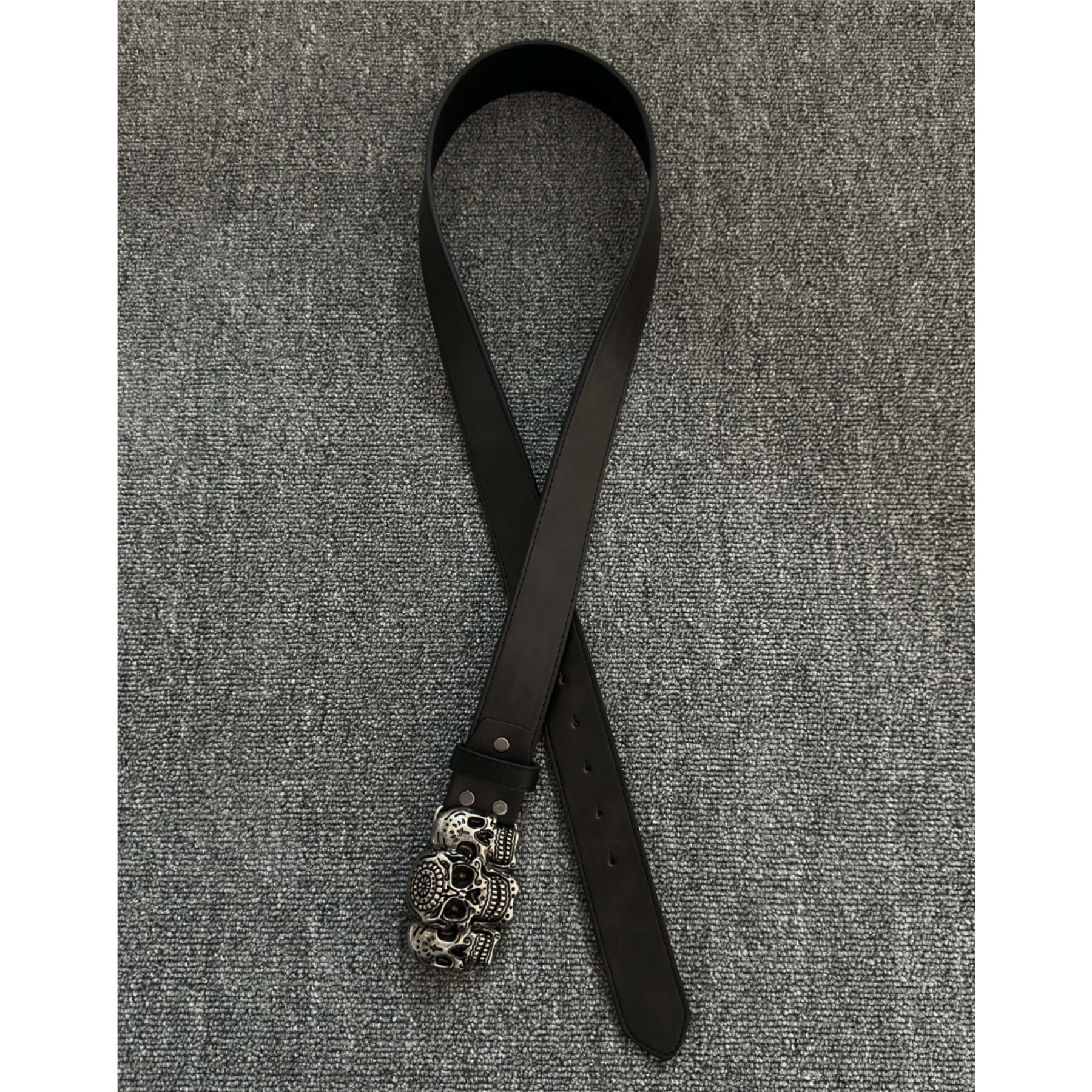 SFSN三鬼骷髅金属感腰带百搭