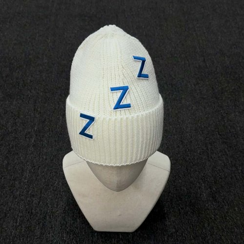 SFSN街头简约感百搭包头帽Z字母刺绣翻边针织冷帽秋冬保暖毛线帽