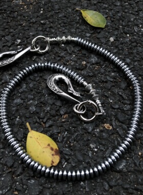 SFSN原创设计金属毛毛虫金银裤链cleanfit小众高级感裤子腰间挂件