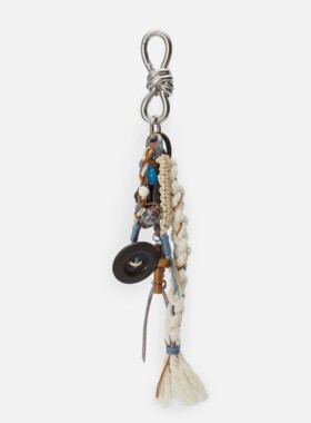 SFSN 手工扣子尼泊尔琉璃编织绳包包配饰包挂