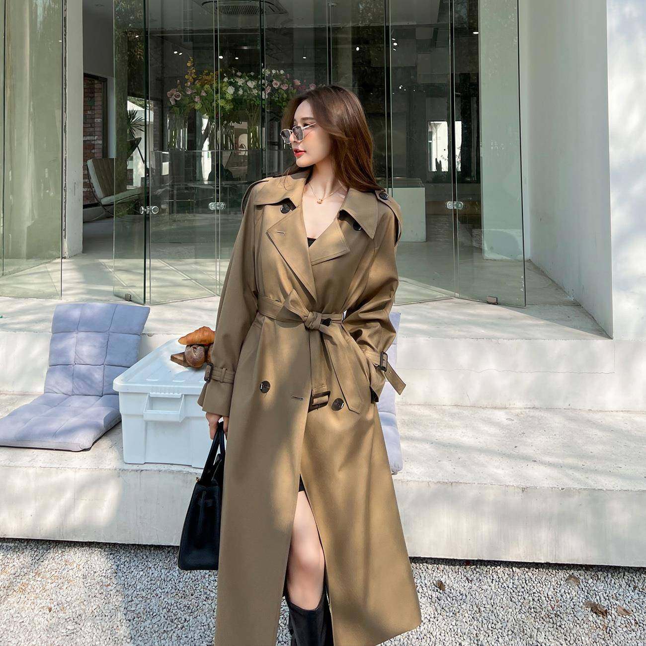 卡其色风衣外套女中长款2025春秋季新款今年流行韩版宽松气质大衣