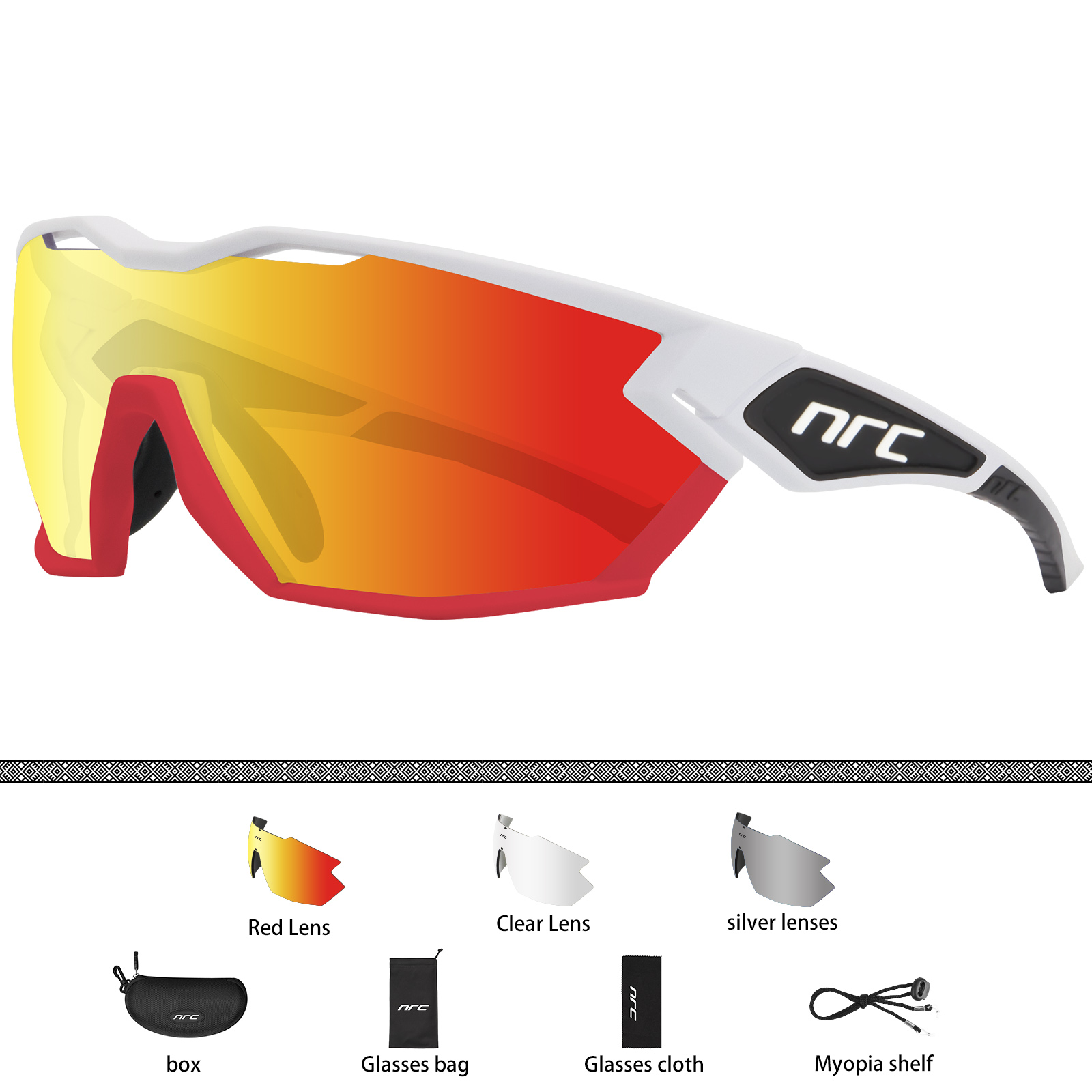 NRC骑行防风沙男女通用护目镜片