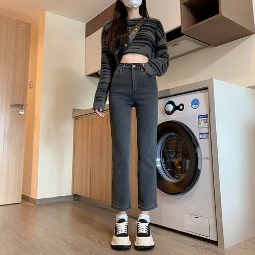 直筒牛仔裤女夏季新款时