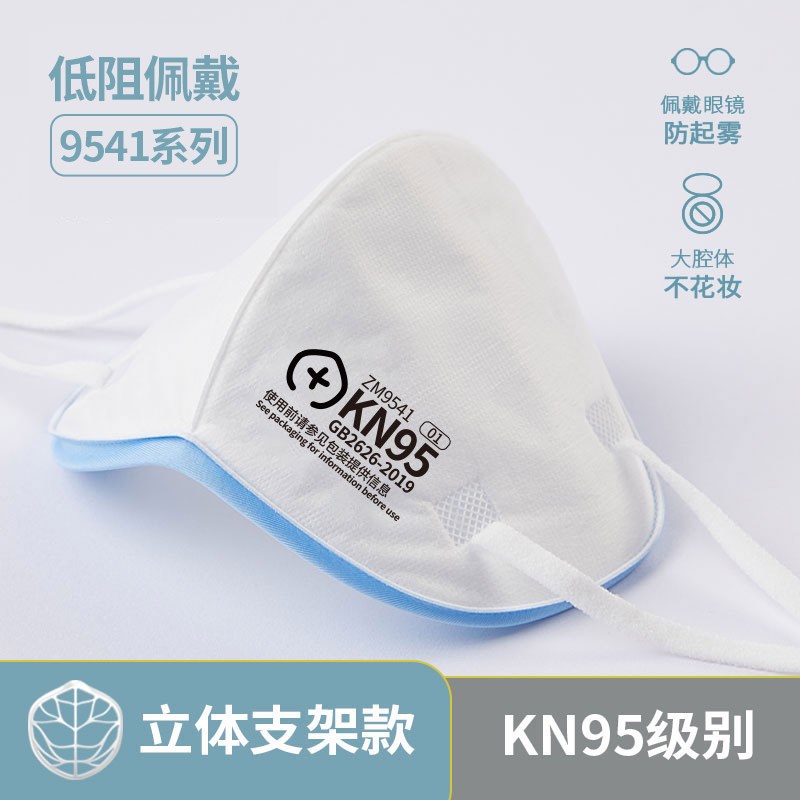KN95支米支架低阻口罩ZM9541头戴耳戴有阀无阀