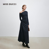 羊毛套头针织衫 MISS 女 女士斜肩性感气质时尚 修身 BUCCI 秋冬款