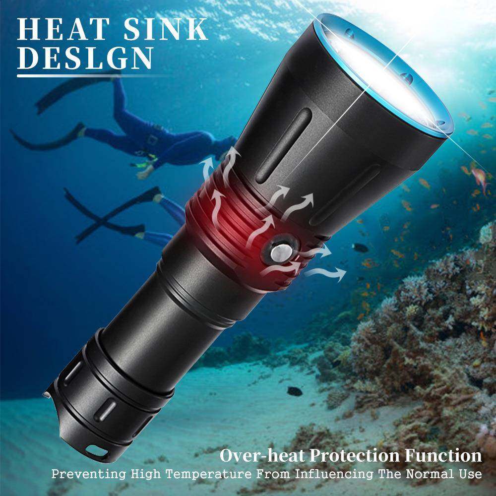 新款显P70潜水手电筒赶海潜6QSF00流明电量示潜水灯2夜66503手电