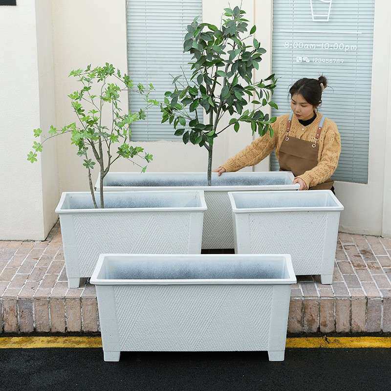 长形料铝塑长方花盆户外阳台种菜专用箱荷方花睡塑水莲培器皿养鱼
