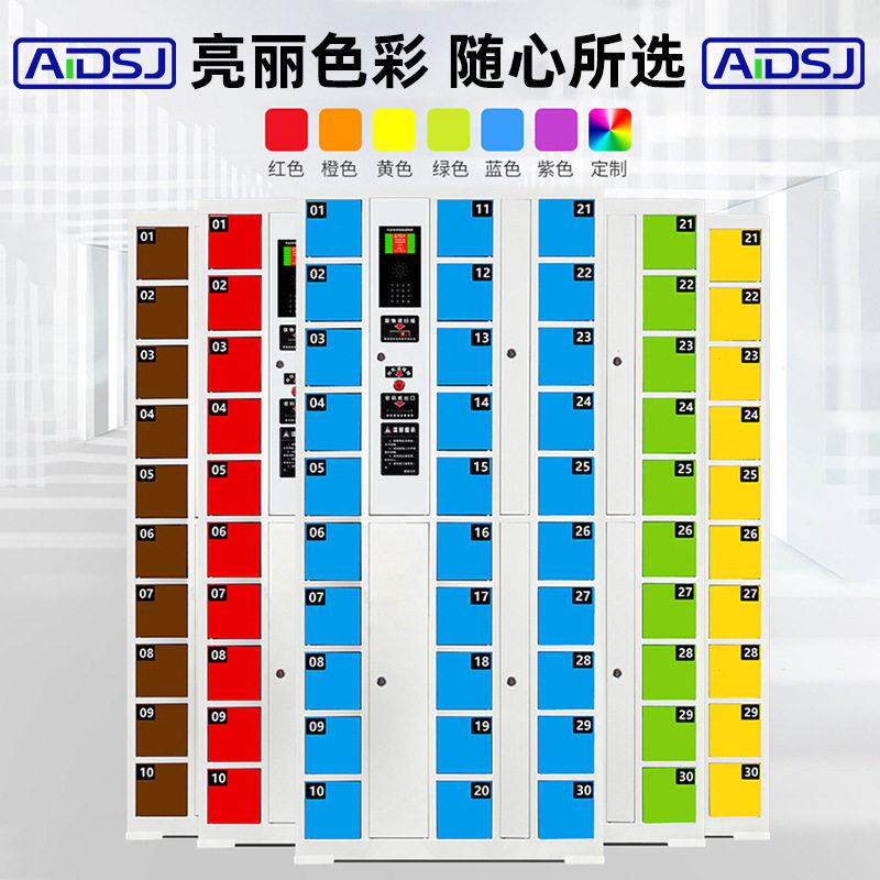 智能SJG-ZW-5系统手机柜人脸识别指纹充商场超寄市冷轧钢机手电存