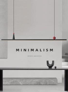 设计师餐吊灯简约代厅一字长条台餐桌吧台灯极简77066网红前办公