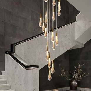 梯吊灯LT1021复式楼旋转别墅复式客具厅灯楼中楼梯灯现楼简代约水