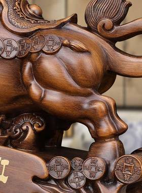 财势如虹牛摆件脂工艺品居装饰大品摆设家生肖树牛号7134创意办公