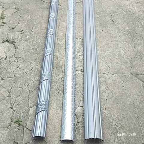 镀锌圆铁艺门挡半形门中柱大门ICK缝装饰件条弧铁艺配铁艺材料