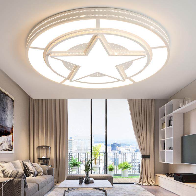 783LED吸顶灯厅灯具特大圆灯2米会议简约气吸顶大灯中室山家装客