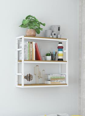 上置物架简约客F5M62670厅壁挂铁艺书架墙酒架用桌面装饰家墙收纳
