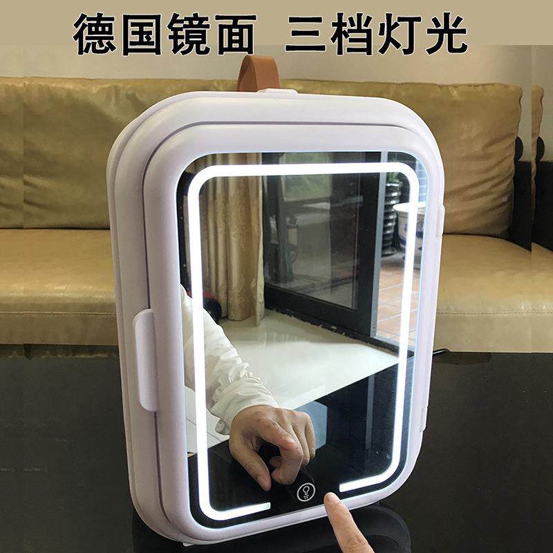 载663镜面车冰箱家用车用宿小冰箱迷冷你冷藏美妆热舍两用冷暖两