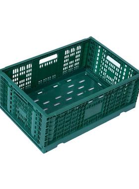 加绿色塑料折超叠筐果KHC市水店展示储物收纳箱物流运输折叠周转