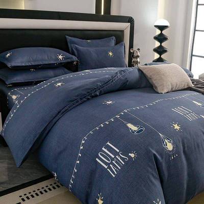 加厚磨毛16521套四件套人被罩双学宿舍棉被套床单三件床上用生品