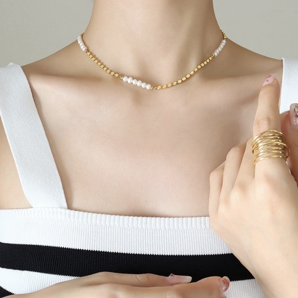 两款珍珠项链来啦 同款不同质量没有可比性买就对了 要的就是质感