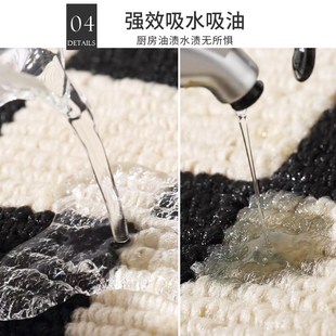 跨境厨房地垫家用长条吸水吸油防滑脚垫可N机洗耐脏地毯编织垫子