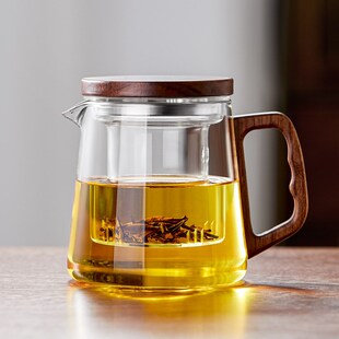 家用玻璃泡茶f杯高硼硅过滤茶水分离三件杯办公室男女玻璃泡茶器