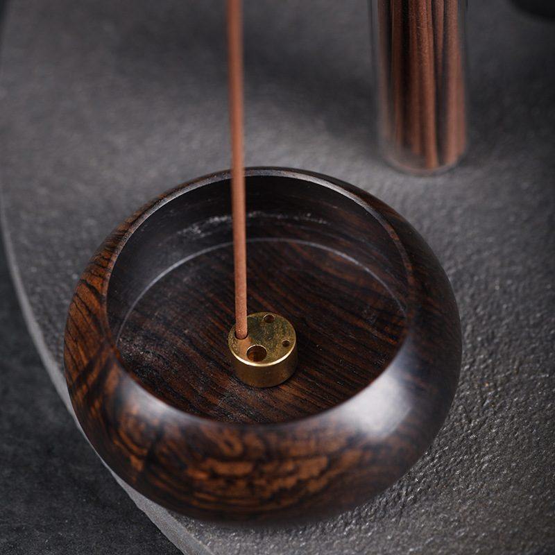 紫光檀四孔小香插香炉沉香香香香檀香室内道座托熏香家用线香形钵,家居饰品,香托/香盘/香座/香插,淘宝优惠券,粉丝福利购,淘宝优惠卷