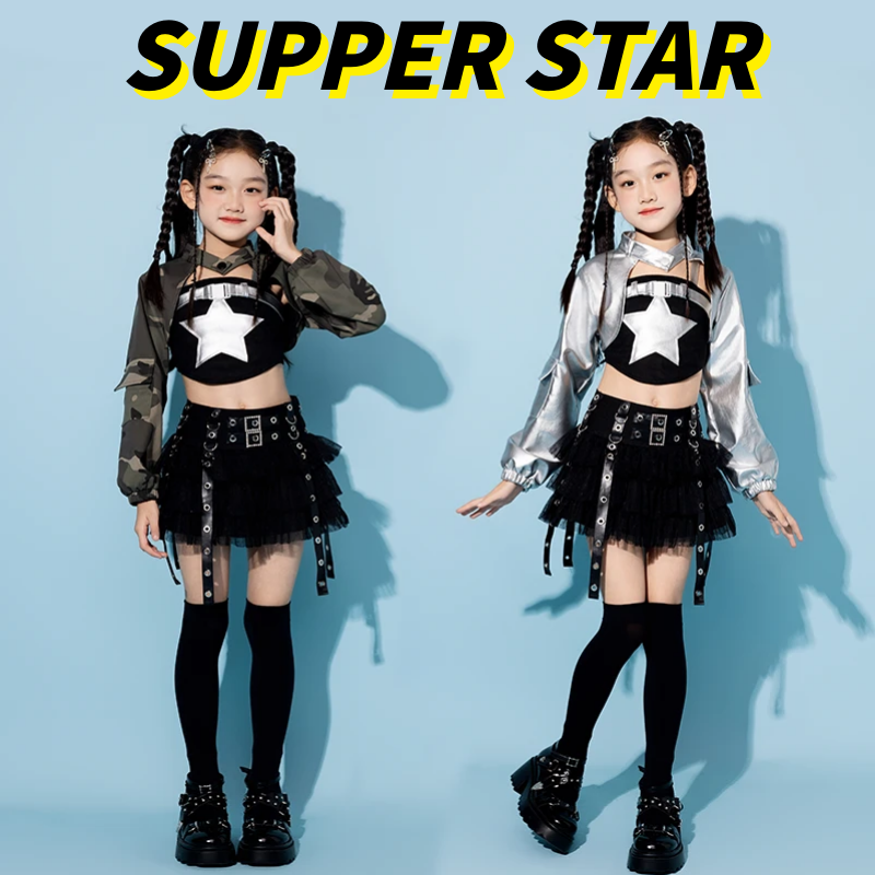儿童街舞潮服女团爵士舞服装JAZZ