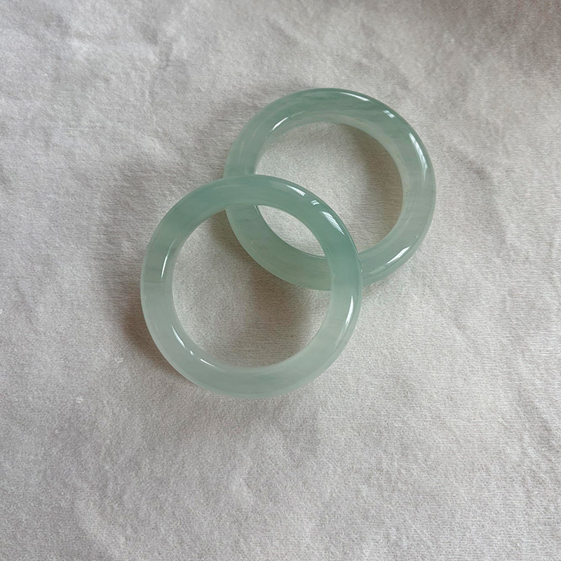 仟喜梵“星河耿耿”高端缅甸翡翠玉手镯子女士款冰飘花正品处理