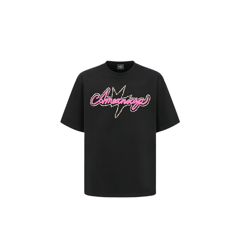 珍珠闪电牛纯棉休闲短袖T恤