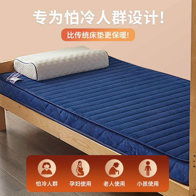 冬季法兰绒保暖床褥加绒褥子学生宿舍床垫90x190褥垫单人被垫软垫