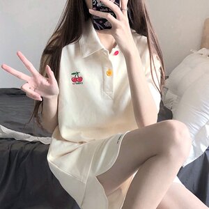 休闲学院风运动套装女夏季学生韩版宽松短袖POLO衫上衣短裤两件套