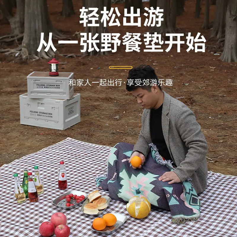 户外野餐用品折叠野餐垫加厚露营