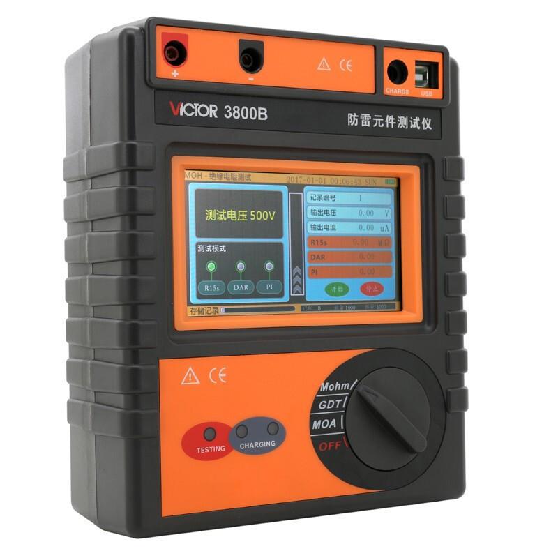 胜利VC3800A/VC3800B智能防雷元件仪压敏绝缘电阻放电管测量
