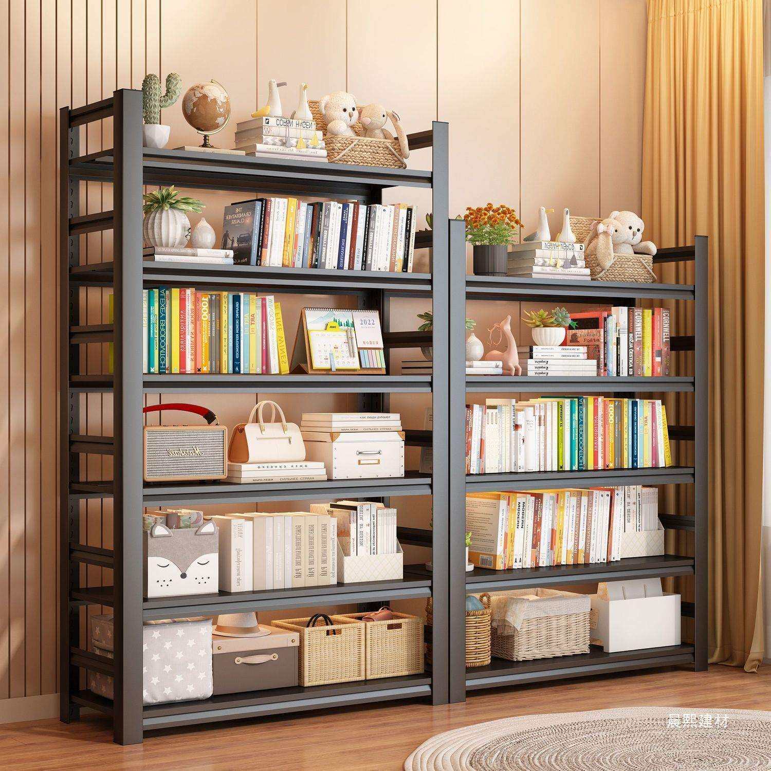 带围栏货架多层置物架落地多层厨房阳台阁楼储物仓库储藏收纳架