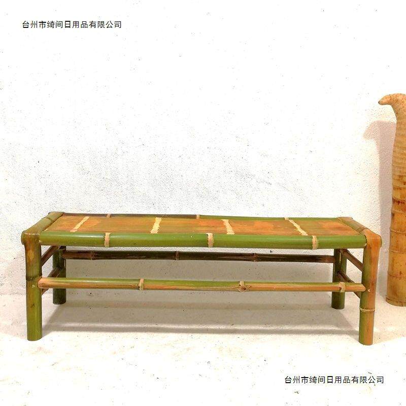 竹椅子靠背椅手工老式竹编藤椅子家用阳台长凳子长椅子工作椅