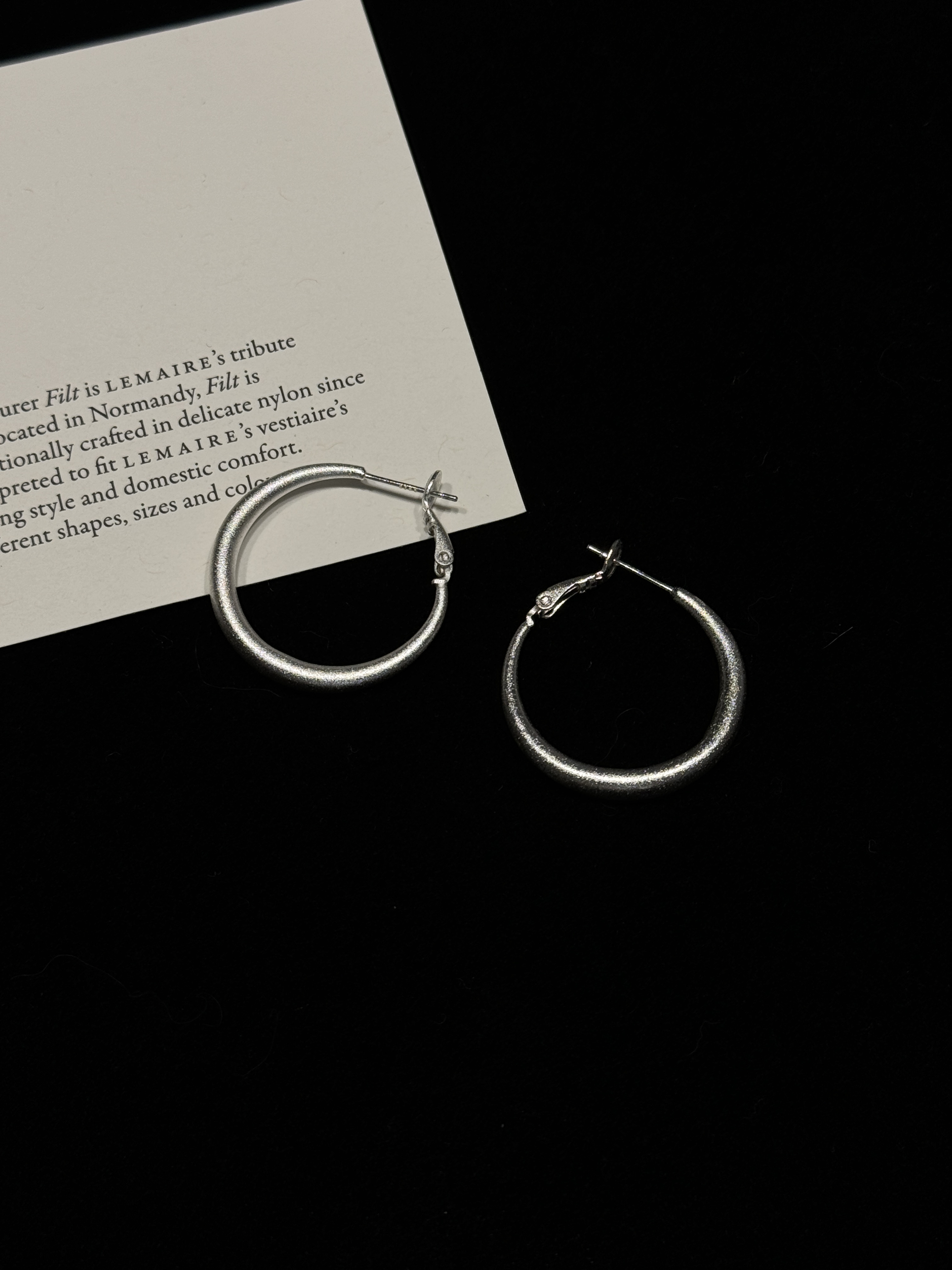 L'amour【宁艺卓同款】港风欧美风夸张耳圈质感金属拉丝冷淡风