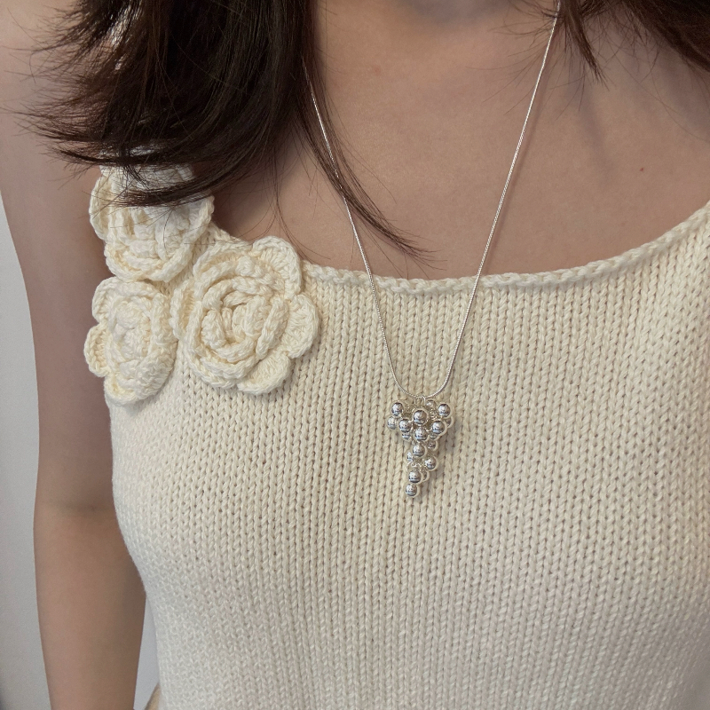 L'amour可调节日韩ins风葡萄串珠项链女简约时尚百搭小众设计感