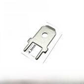 6.3 4.8双层直插焊片0.8厚电路板插片Pcb板焊接端子弹簧5000片 包